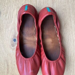 TIEKS by Gavrielli Red Leather Ballet Flats